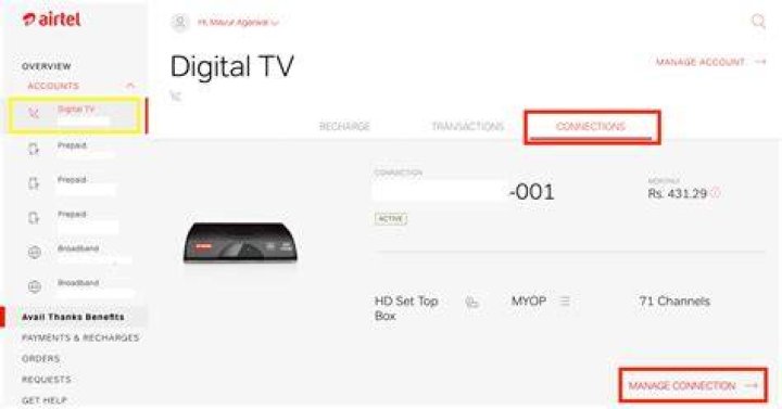 How can I check my Airtel DTH balance?
