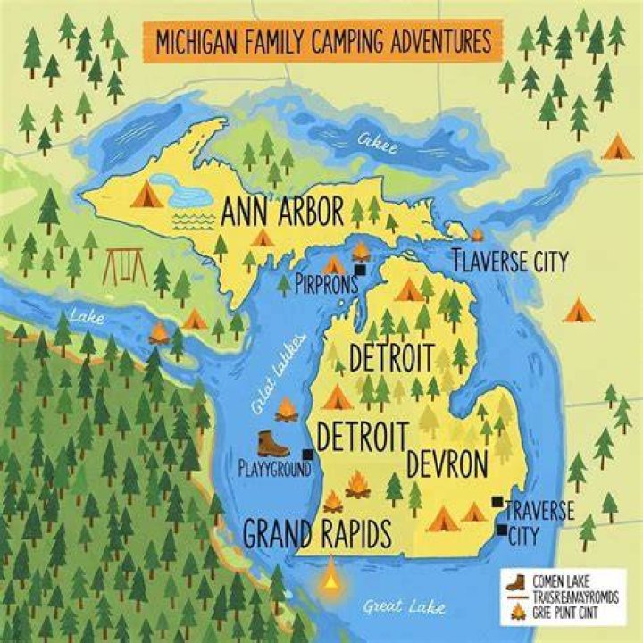 How many campgrounds are in Michigan?