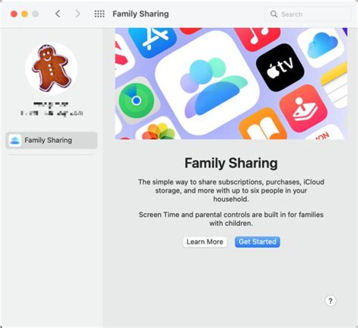 What can be shared with Apple Family Sharing?