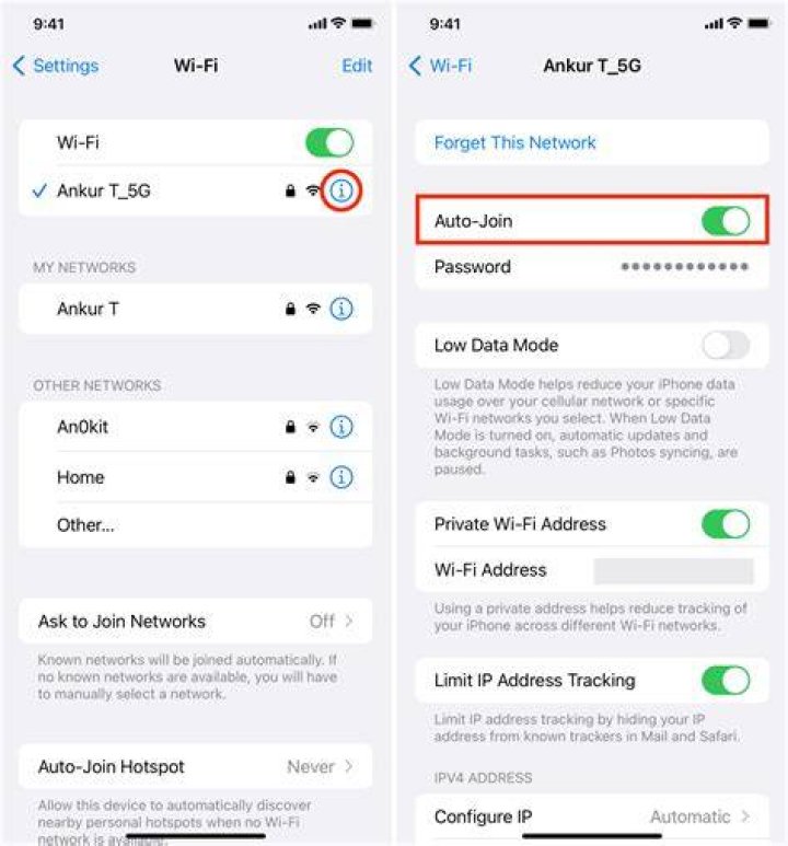 What happens if both data and WiFi are enabled on the iPhone?