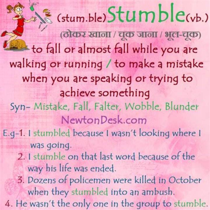 What is the meaning of stumble?