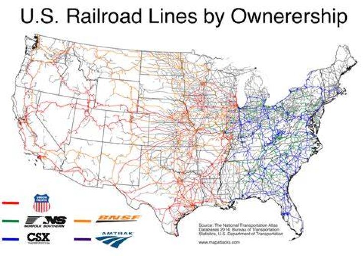 What were the two main railroad lines called?